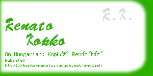 renato kopko business card